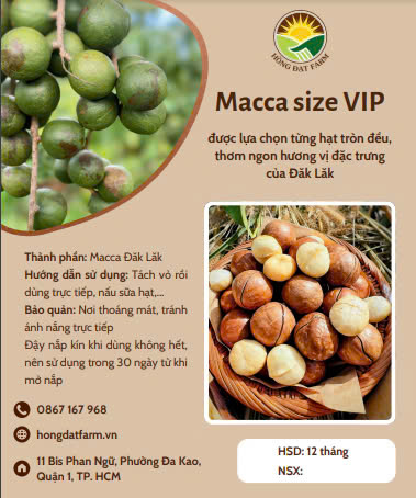 Macca size VIP
